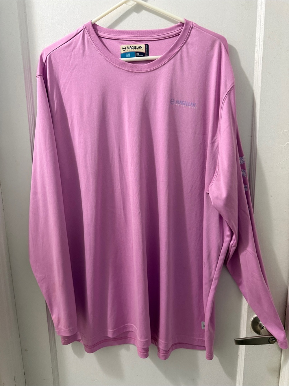 Magellan Outdoors women's Long-Sleeve Performance Shirt in Lavender Pink